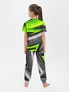 Детская пижама с брюками / Зеленые линии