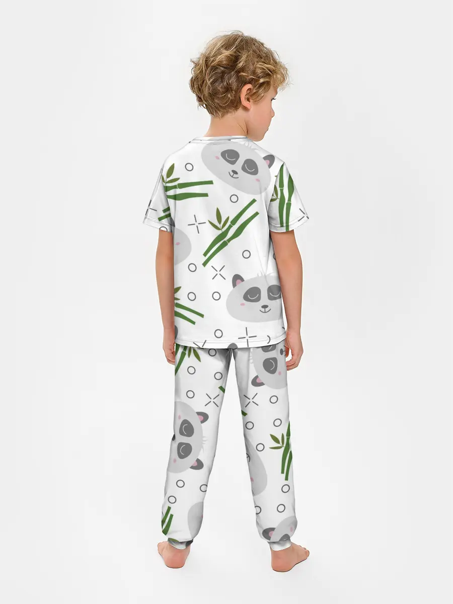 Детская пижама с брюками / Панда с бамбуком