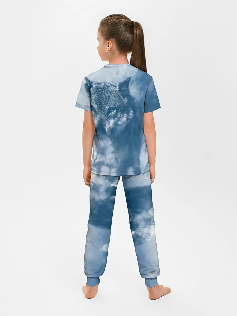 Детская пижама с брюками / Красивый волк