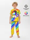 Детская пижама с брюками / AMONG US - Радужный