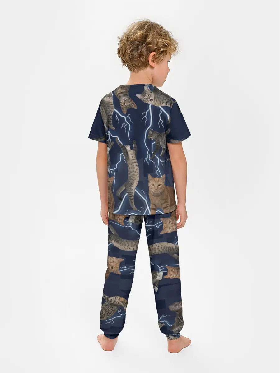 Детская пижама с брюками / Коты