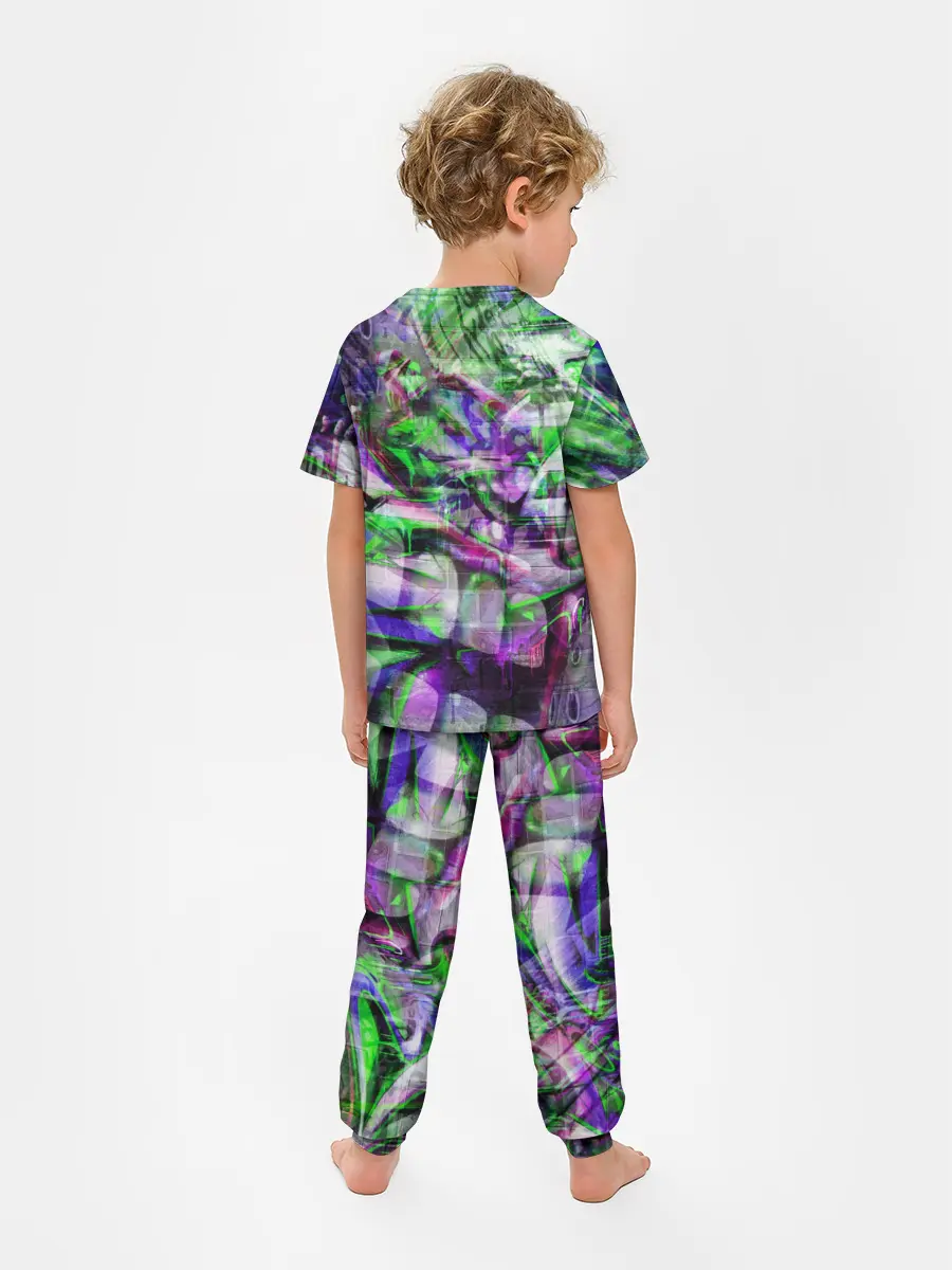 Детская пижама с брюками / Граффити на стене