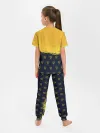 Детская пижама с брюками / Чёрный клевер Аста желтый