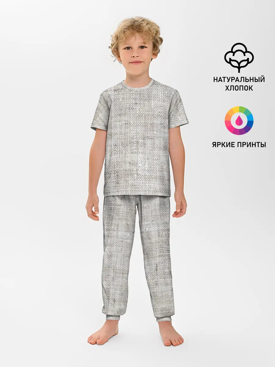 Детская пижама с брюками / Серая Мешковина