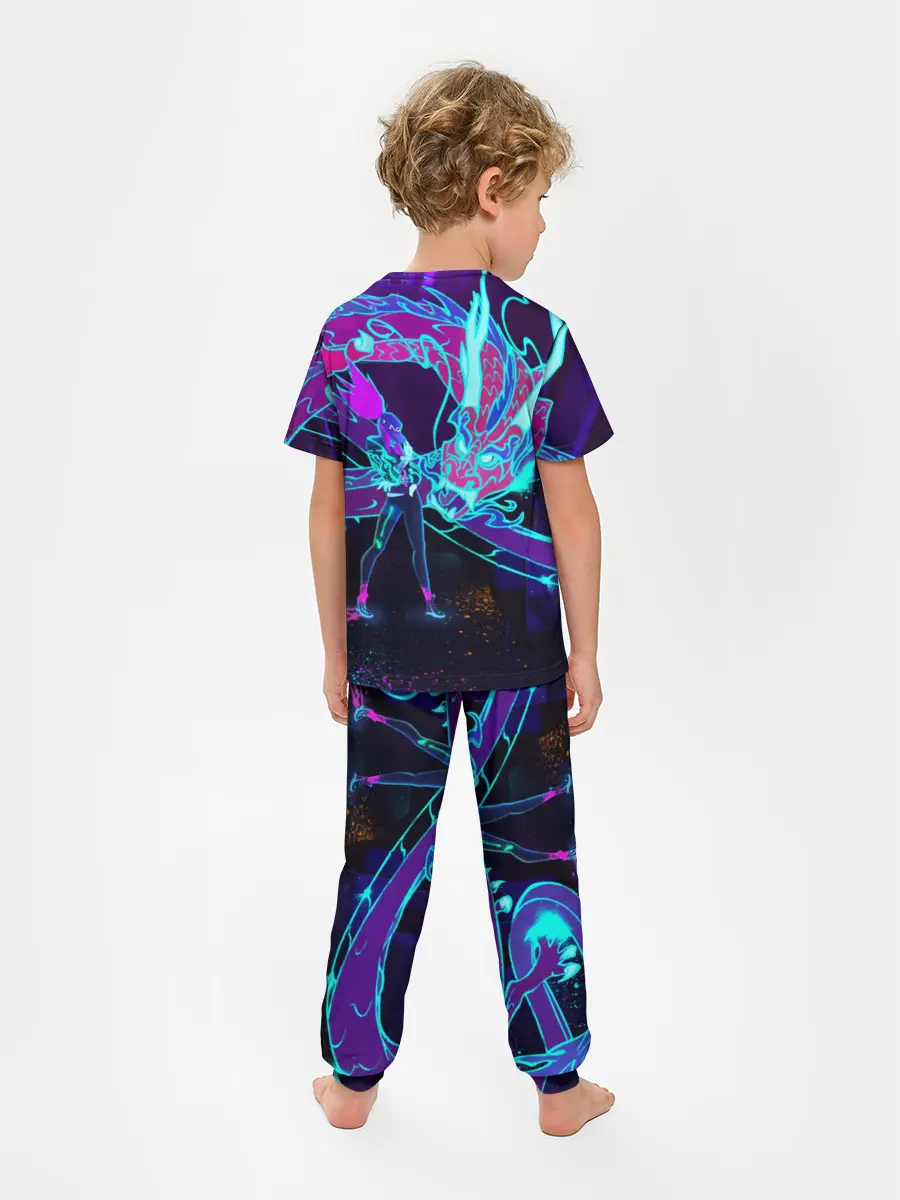 Детская пижама с брюками / League Of Legends Neon Dragon