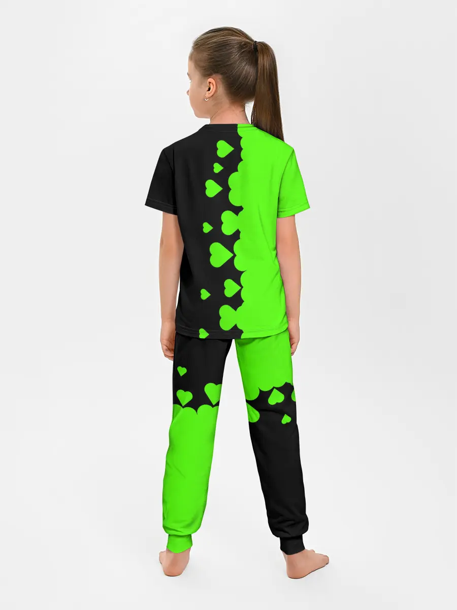 Детская пижама с брюками / Любовь Эндермена и Крипера Майнкрафт