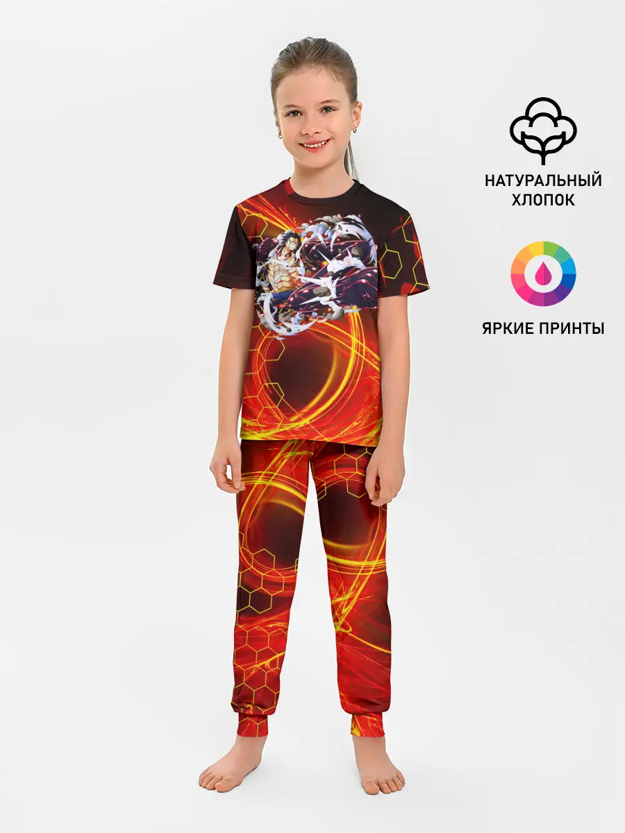 Детская пижама с брюками / Ван Пис | Луффи 4 гир