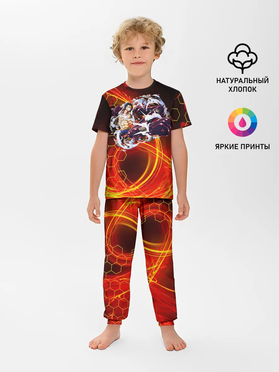 Детская пижама с брюками / Ван Пис | Луффи 4 гир