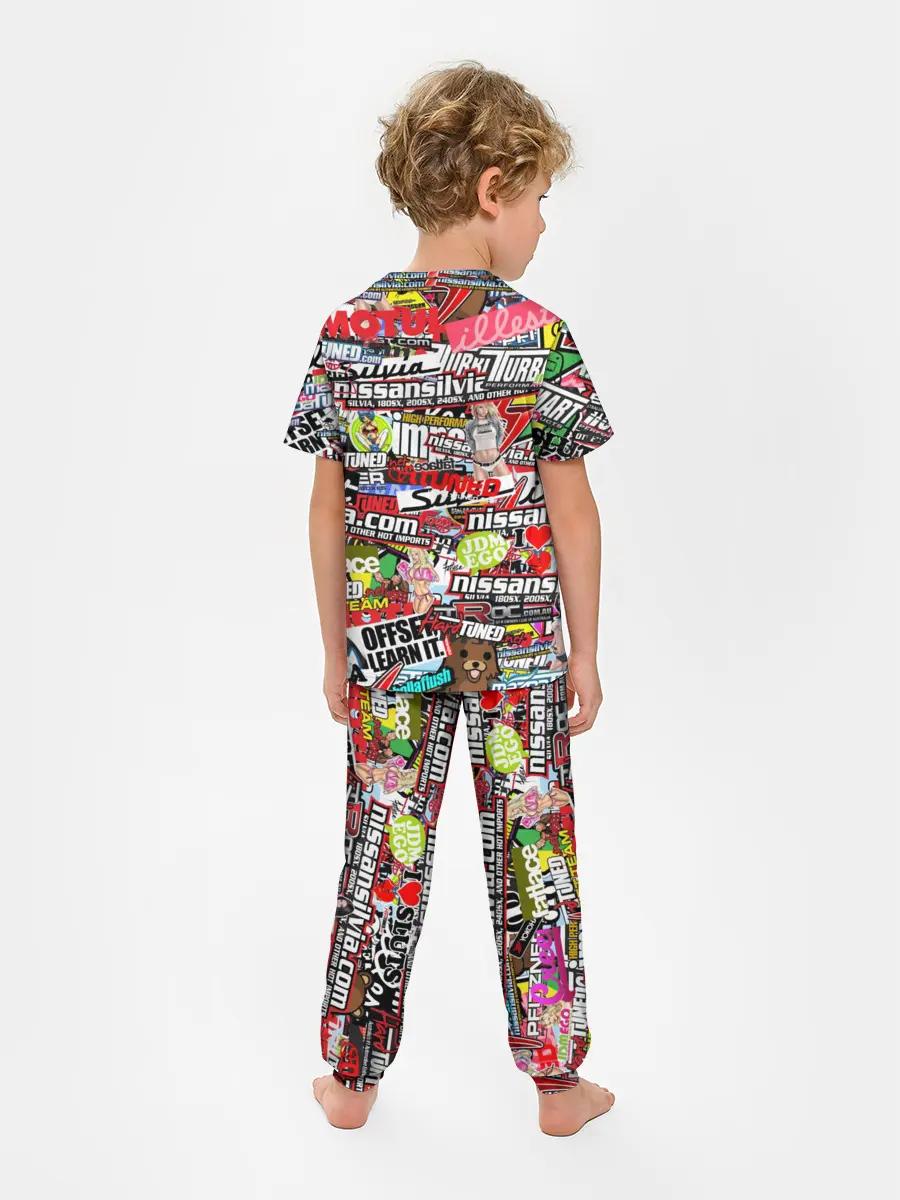 Детская пижама с брюками / Cars Stickerbombing