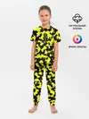 Детская пижама с брюками / Черно-желтый камуфляж