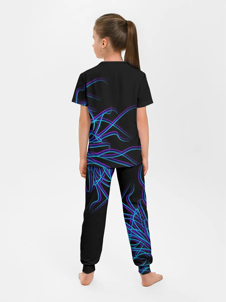 Детская пижама с брюками / Неоновые Щупальцы
