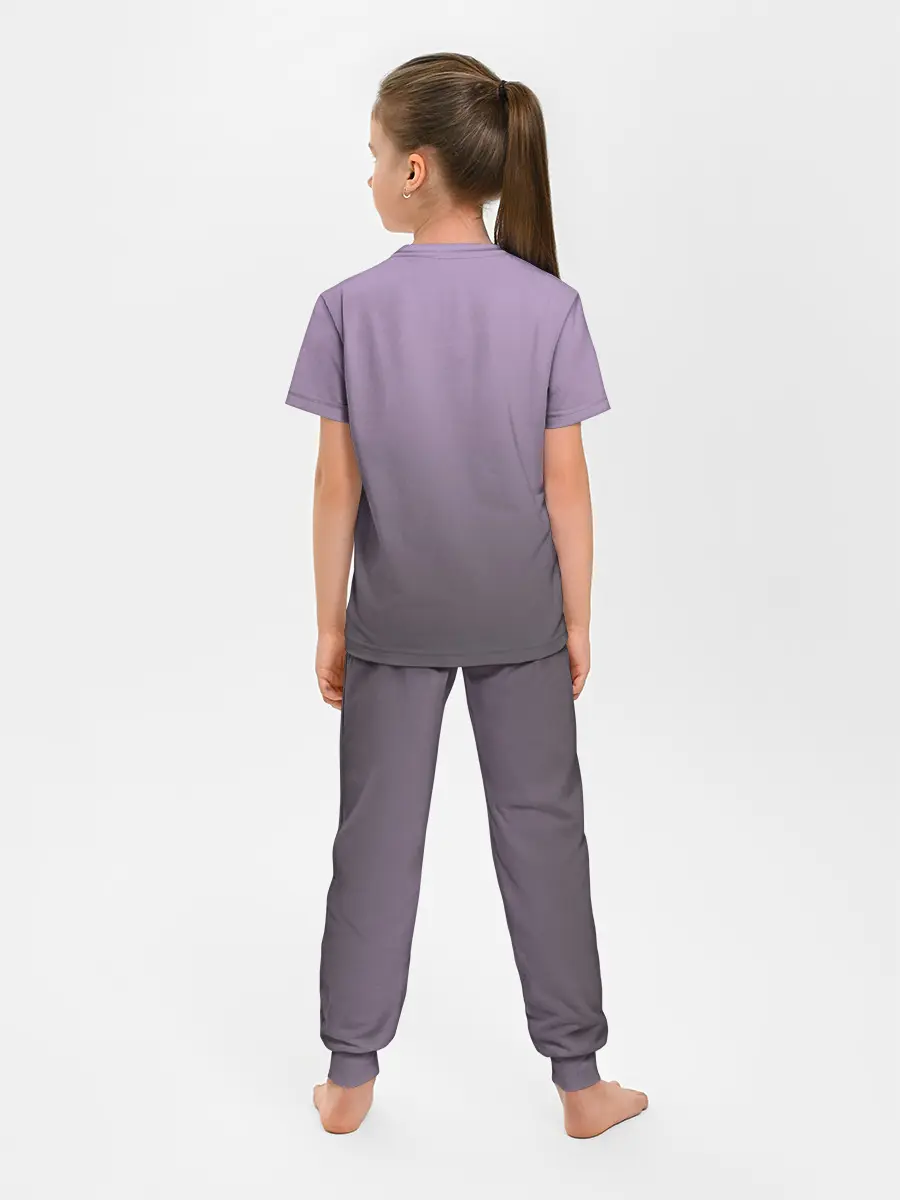 Детская пижама с брюками / влюбленный котенок