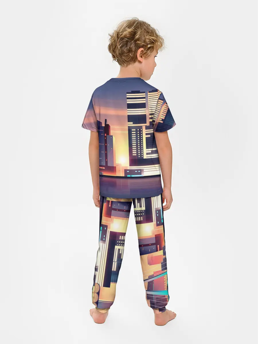 Детская пижама с брюками / Ночной Город