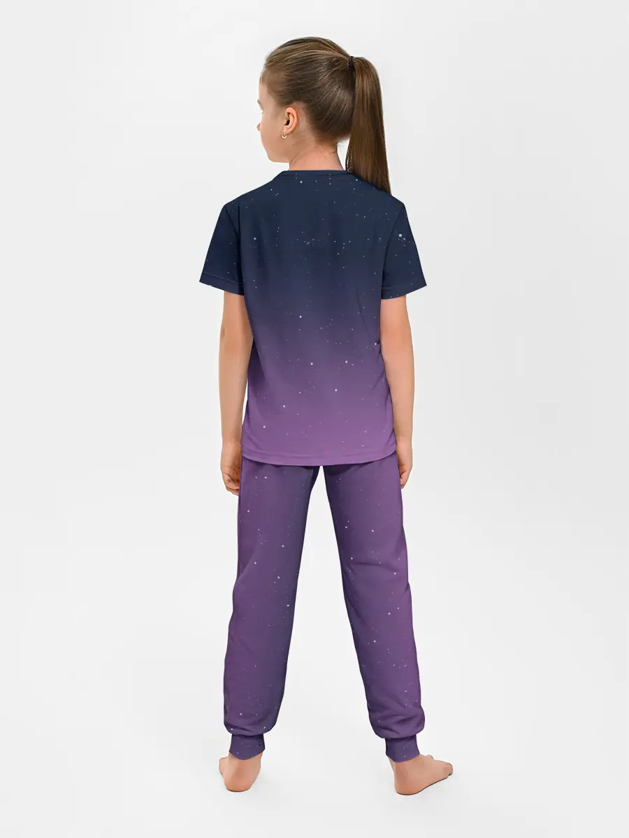 Детская пижама с брюками / Тихиро летает с драконом в ночном небе