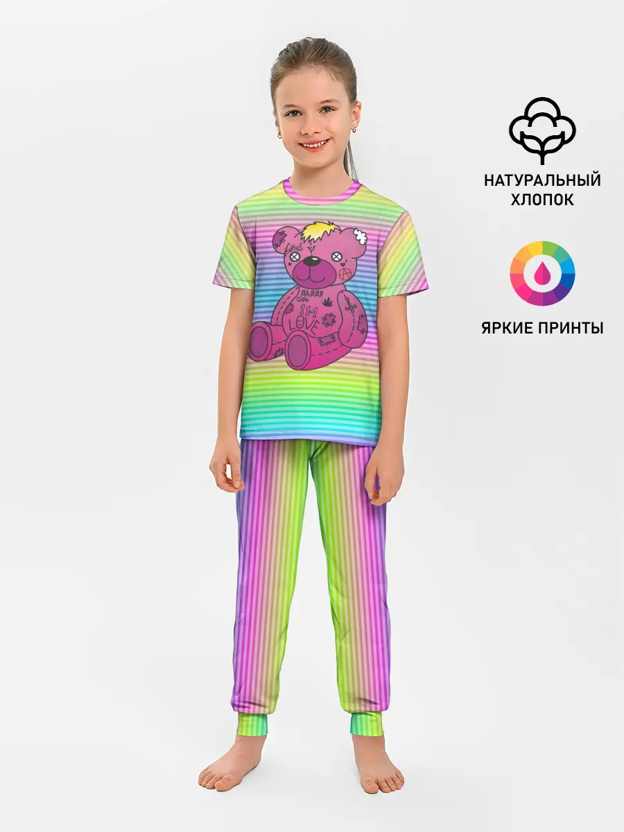 Детская пижама с брюками / Мишка Lil Peep