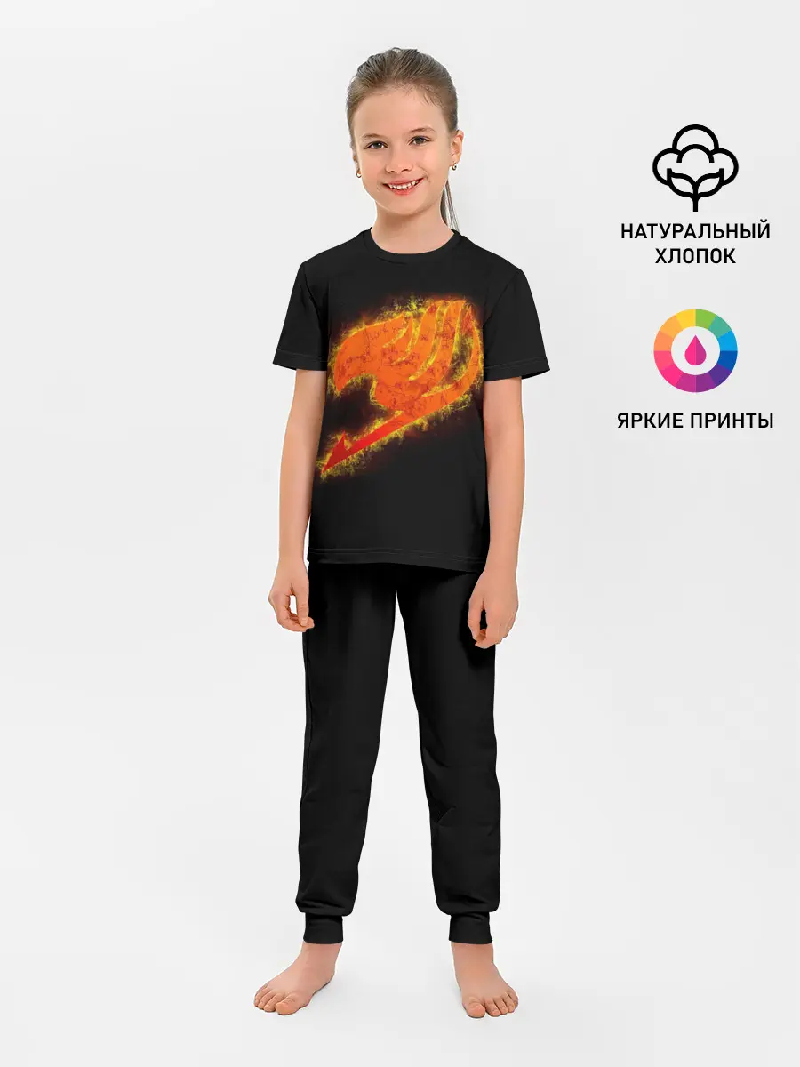 Детская пижама с брюками / burning helmet Fairy Tail