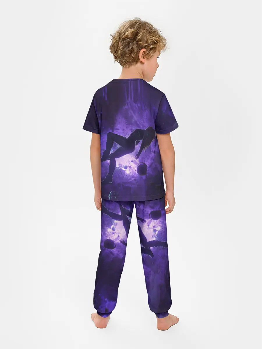 Детская пижама с брюками / Space X Girl in zero gravity