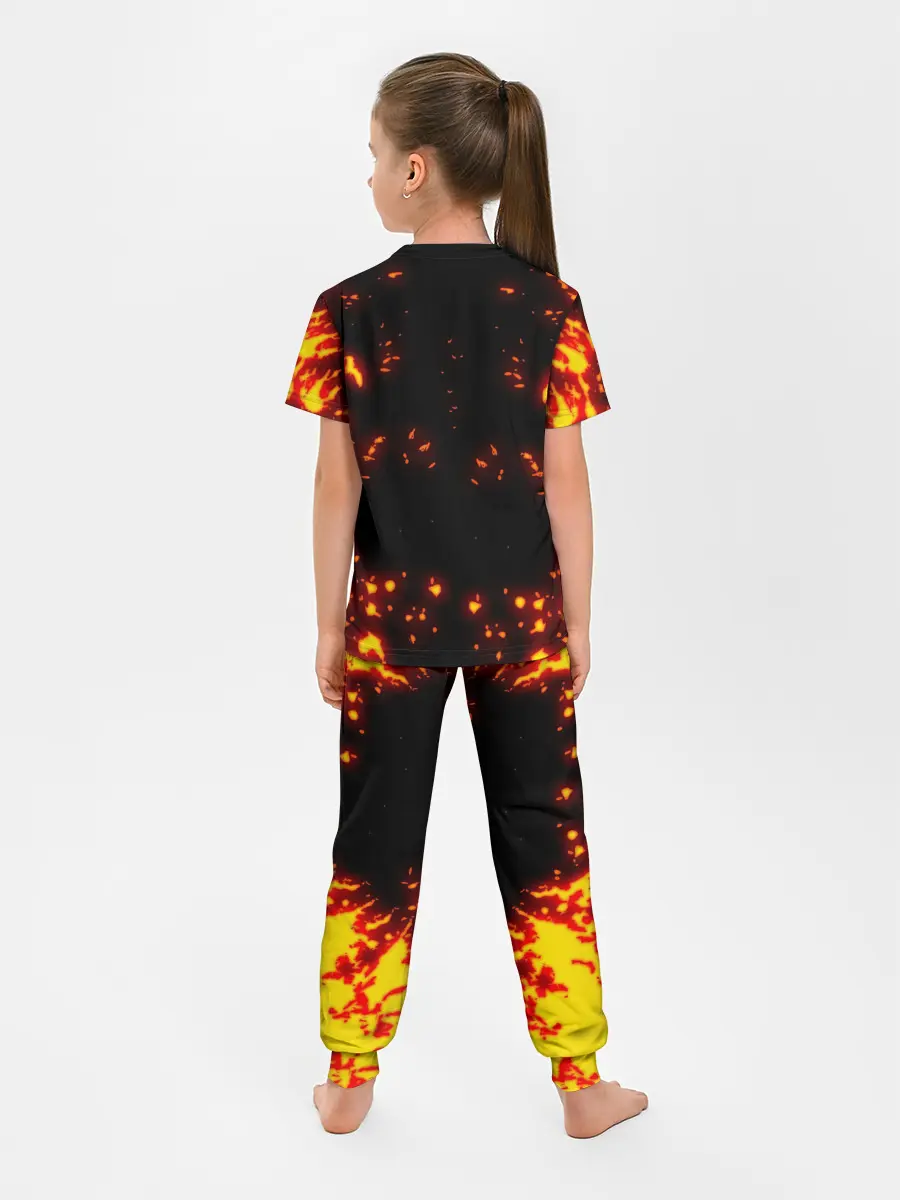 Детская пижама с брюками / BITCOIN / БИТКОИН / ОГОНЬ