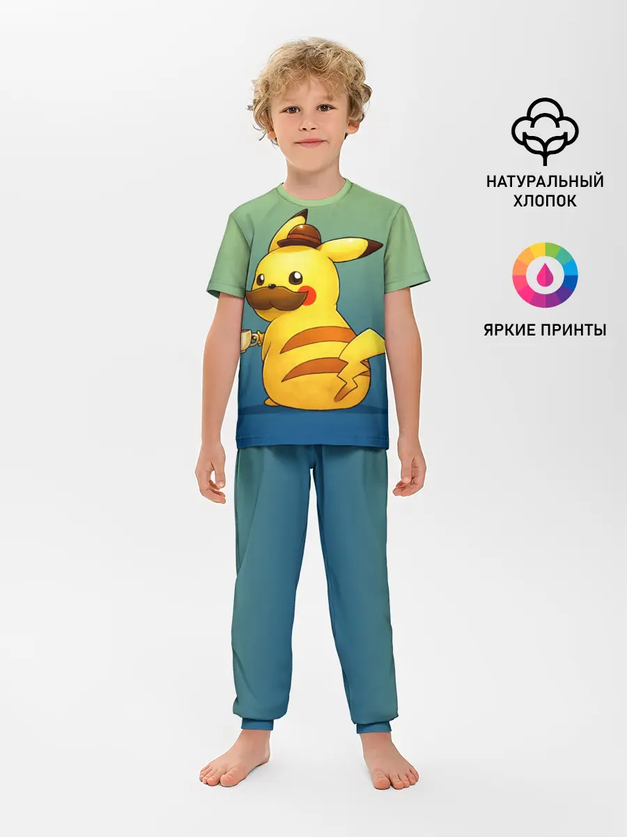 Детская пижама с брюками / Детектив Пикачу
