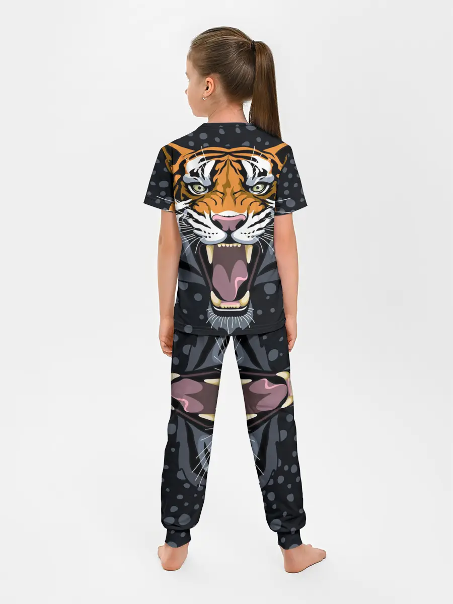 Детская пижама с брюками / Амурский тигр в ночи