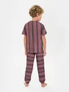 Детская пижама с брюками / Чёрно-розовые линии
