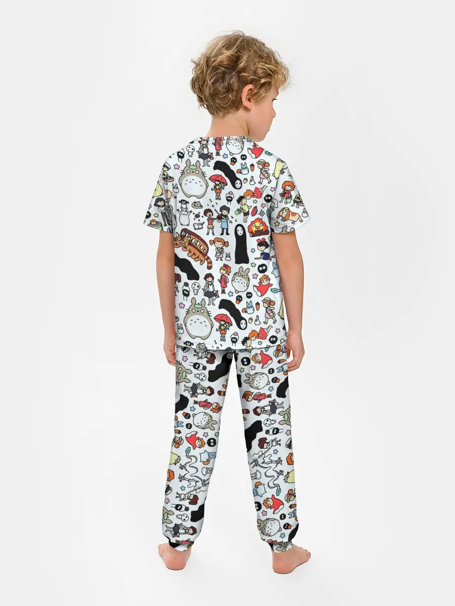 Детская пижама с брюками / Персонажи Миядзаки паттерн