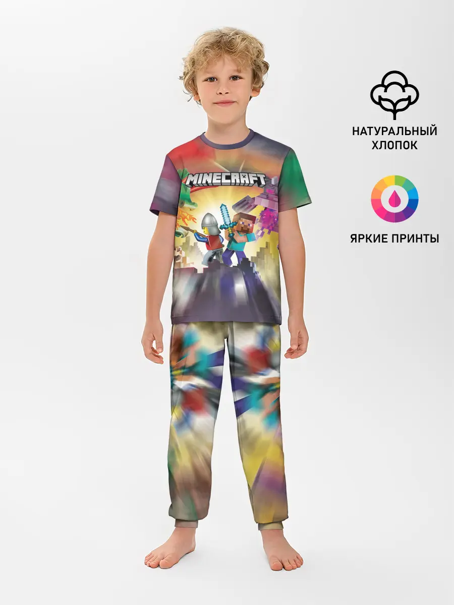 Детская пижама с брюками / MINECRAFT | МАЙНКРАФТ
