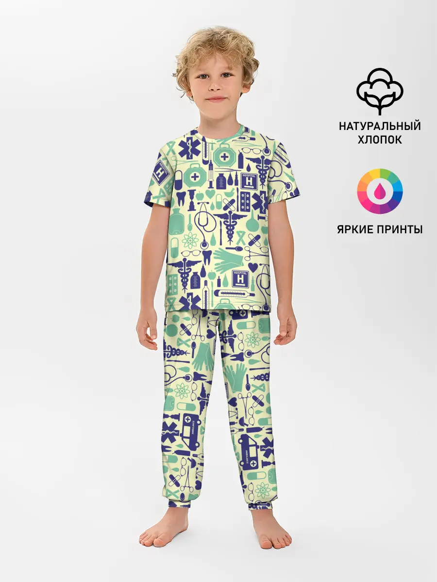 Детская пижама с брюками / Медицина | Паттерн