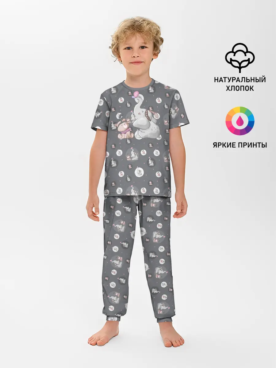 Детская пижама с брюками / Слоник