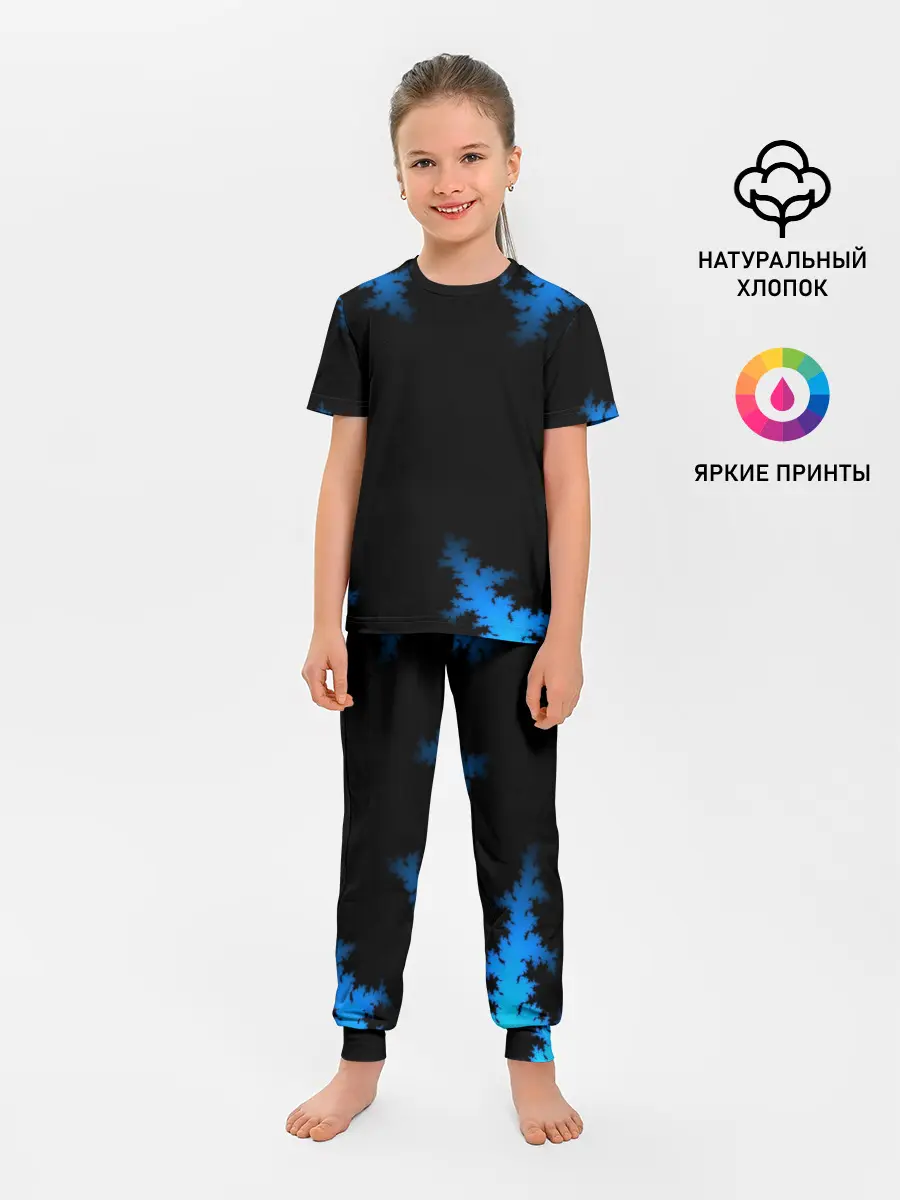 Детская пижама с брюками / Морозный узор