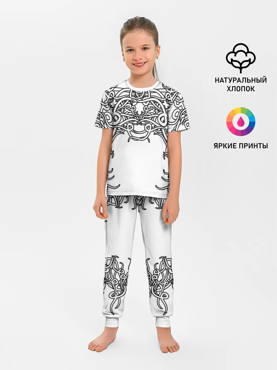 Детская пижама с брюками / Фэнтези мотылёк