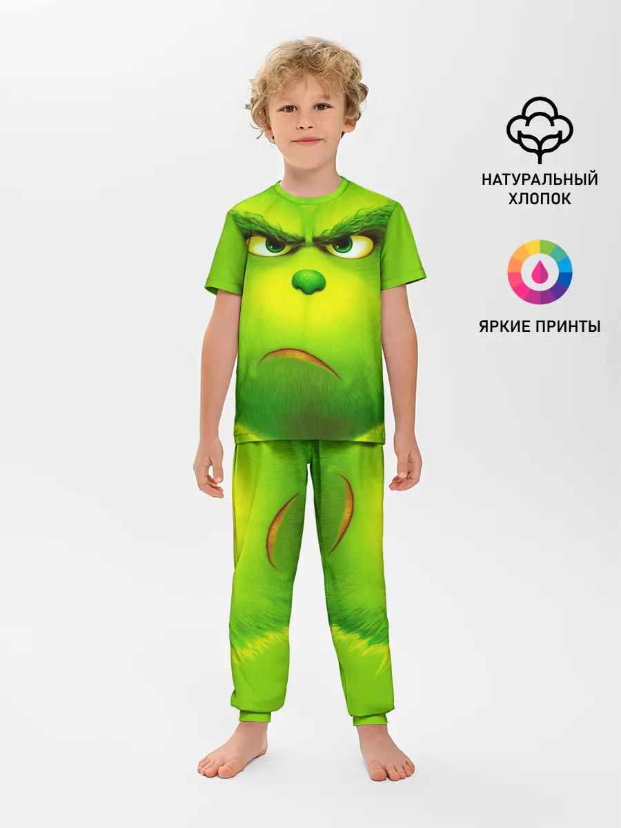 Детская пижама с брюками / Гринч 3D/ The Grinch