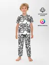 Детская пижама с брюками / Чёрно-белые дудлы