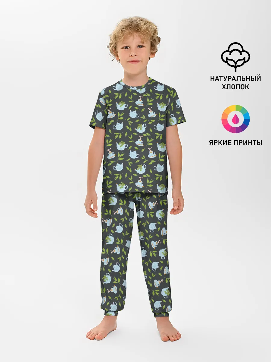 Детская пижама с брюками / Чай с мятой