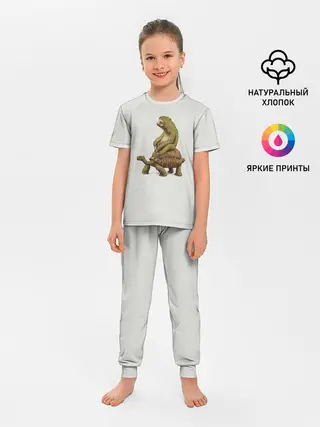 Детская пижама с брюками / Ленивец и Черепаха