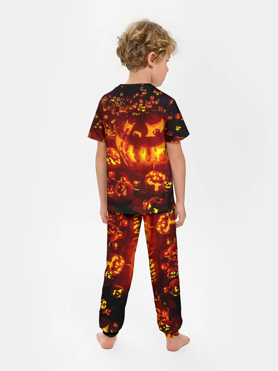 Детская пижама с брюками / Тыквы на Хэллоуин