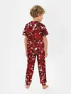 Детская пижама с брюками / Краснобелый камуфляж с кабаном