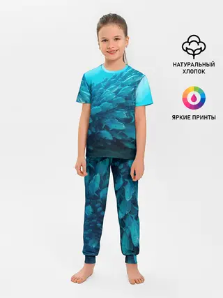 Детская пижама с брюками / Морской мир