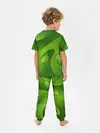 Детская пижама с брюками / 3d Green abstract