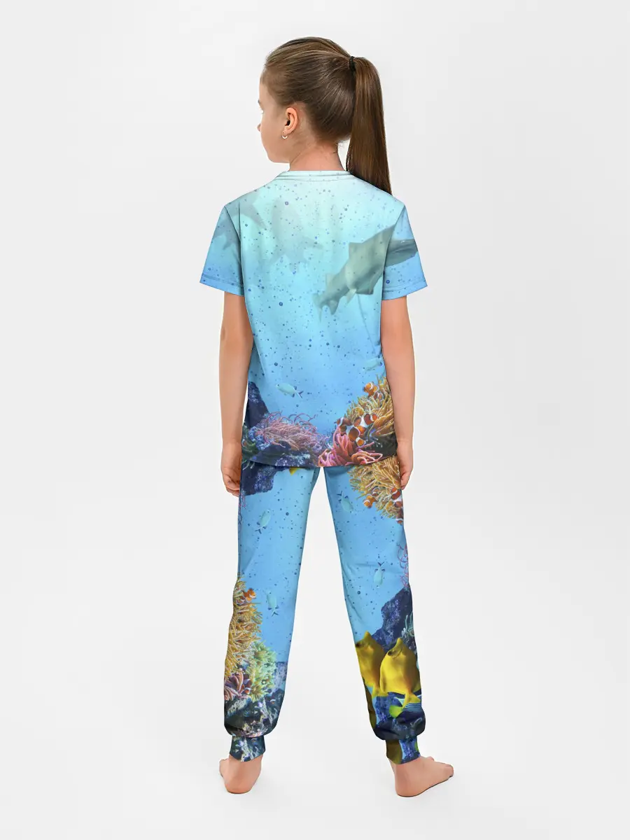 Детская пижама с брюками / акулы