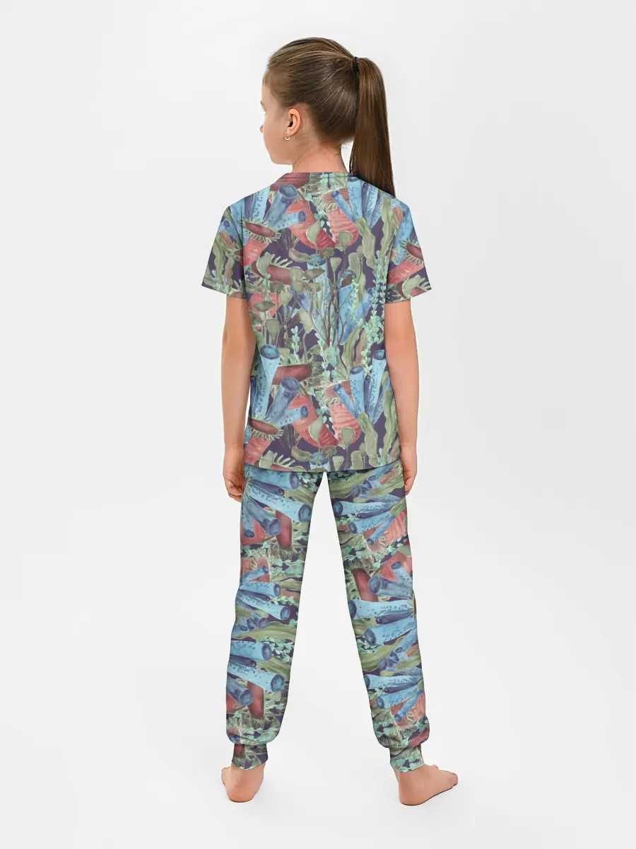 Детская пижама с брюками / Водоросли на морском дне