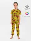 Детская пижама с брюками / осенние листья клён и дуб