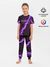 Детская пижама с брюками / GENSHIN IMPACT МОЛНИЯ НЕОН