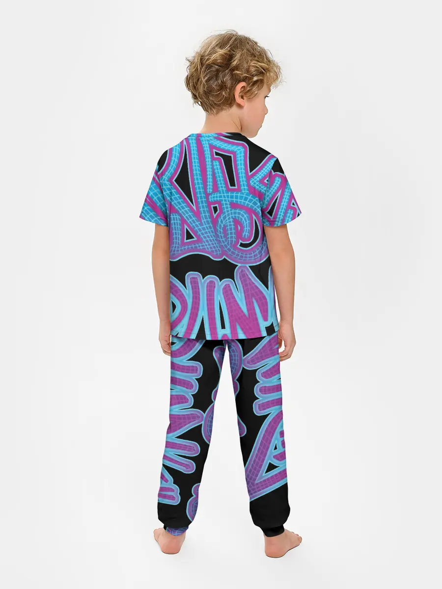 Детская пижама с брюками / Cuber skelet