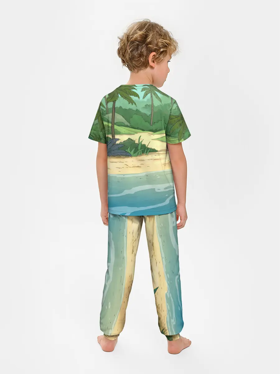 Детская пижама с брюками / Bears on the beach