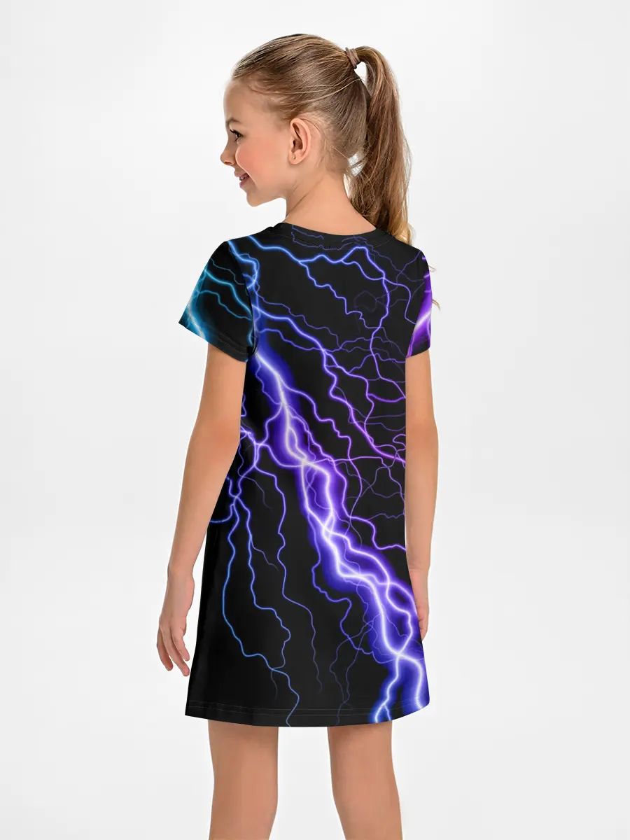 Детское платье / НЕОНОВАЯ МОЛНИЯ / ГРОЗА