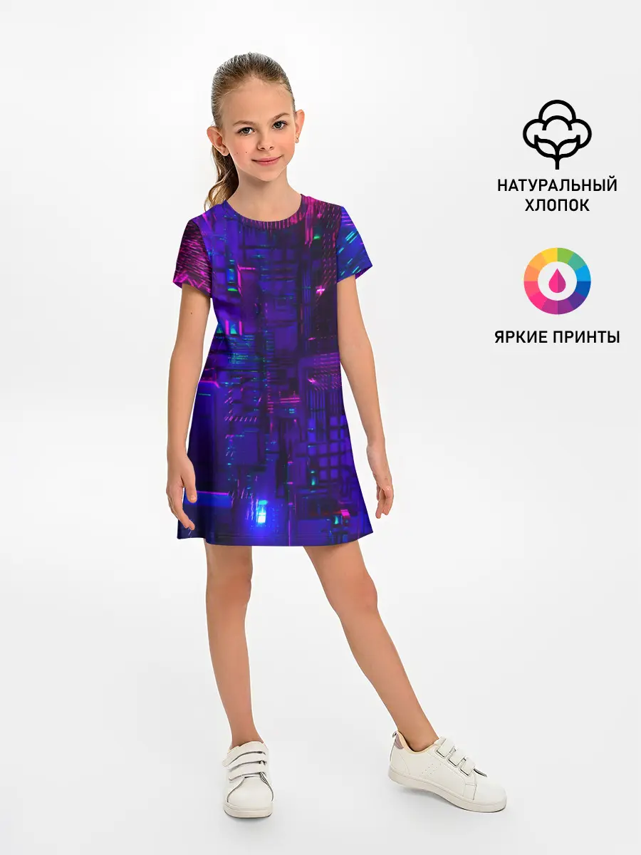 Детское платье / NEON CUBES