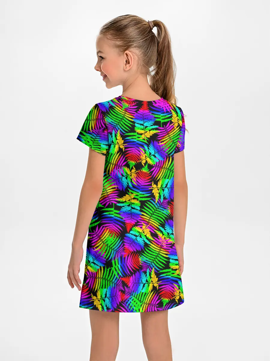 Детское платье / Неоновый папоротник