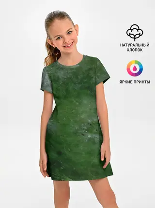 Детское платье / Точки На нефритовом Фоне