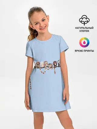 Детское платье / Совы на ветке